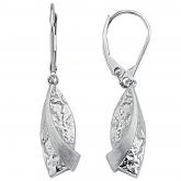 Boutons 925 Silber/teilgehämmert moderne Silhouette | Silberschmuck