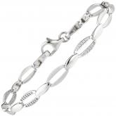 Armband 925 Silber mit 56 Zirkonia weiß ca. 18,5 cm | Silberschmuck