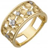 Damen Ring 585 Gelbgold mit 5 Brillanten 0,09 ct. | Gelbgoldschmuck