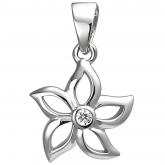 Anhänger "Blume" 925 Silber mit Zirkonia weiß | JOBO