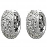 Creolen 925 Silber mit 146 Zirkonia weiß | Silberschmuck