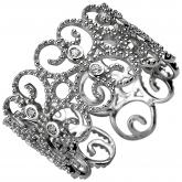 Damen Ring "Rosette" 925 Sterling Silber mit 10 Zirkonia weiß | Silberschmuck