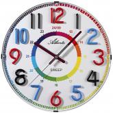 Atlanta Quarz analog Kinder Lernwanduhr mit bunten Ziffern Atlanta Quarz analog Kinder Lernwanduhr mit bunten Ziffern