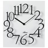 Atlanta Quarz analog Wanduhr rechteckig weiß mit schwarzen Zahlen | Atlanta