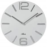 Atlanta Quarz analog Wanduhr aus Metall weiß rund | Atlanta