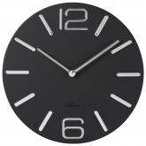 Atlanta Quarz analog Wanduhr rund aus Metall schwarz | Atlanta