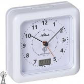 Atlanta analog Funk-Wecker weiß mit Licht und Temperatur-Anzeige Atlanta analog Funk-Wecker weiß mit Licht und Temperatur-Anzeige