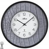 Atlanta Funk analog Wanduhr rund mit Motiv dunkelgrau | Atlanta