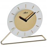 Atlanta Quarz analog Tischuhr mit Milchglas goldfarben rund | Uhren