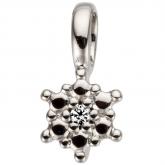 Anhänger "Blume" 585 Weißgold mit Brillant 0,01ct. | JOBO