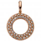 Anhänger rund 585 Rotgold mit 46 Brillanten 0,15 ct. | Rosé- und Rotgoldschmuck