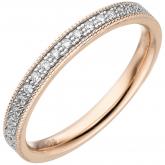 Damen Ring 585 Rotgold mit 19 Brillanten 0,15 ct. rundum | Rosé- und Rotgoldschmuck