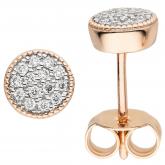Ohrstecker 585 Rotgold mit 28 Brillanten 0,13 ct. | Rosé- und Rotgoldschmuck
