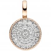 Anhänger rund 585 Rotgold mit 24 Brillanten 0,15 ct. | Rosé- und Rotgoldschmuck
