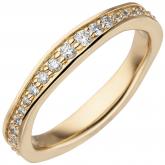 Damen Ring 585 Gelbgold mit Brillanten ca. 0,64 ct.  rundum | Gelbgoldschmuck