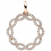 Anhänger 585 Rotgold 90 Brillanten 0,41 ct. Blumen-Optik | Rosé- und Rotgoldschmuck
