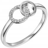 Damen Ring "Kreise" 585 Weißgold mit 17 Brillanten | Weißgoldschmuck