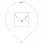 Collier "Marquise" 585 Weißgold mit 8 Brillanten ca. 45 cm | Weißgoldschmuck