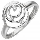 Damen Ring 925 Silber mit 3 Zirkonia weiß | Silberschmuck