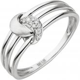 Damen Ring 585 Weißgold mit 9 Brillanten | JOBO