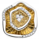 Anhänger 585 Gelbgold bicolor 23 Brillanten 0,15 ct. | Edelsteine