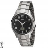 JOBO Funk analog Herren Armbanduhr Edelstahl/teilmattiert | Uhren