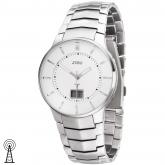JOBO Funk analog Herren Armbanduhr Edelstahl mit Datum | JOBO