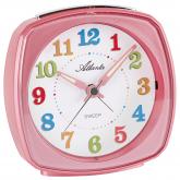 Atlanta Quarz analog Kinder-Wecker rosa leise | Atlanta