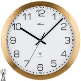 Atlanta Funk analog Wanduhr rund goldfarben matt Atlanta Funk analog Wanduhr rund goldfarben matt
