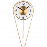 Atlanta Quarz analog Wanduhr mit Pendel goldfarben tropfenförmig Atlanta Quarz analog Wanduhr mit Pendel goldfarben tropfenförmig