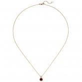 Collier 585 Gelbgold mit Rubellit und Brillant ca. 45 cm | Edelsteine