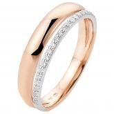 Damen Ring 585 Rot-/Weißgold mit 23 Brillanten 0,15 ct. | Rosé- und Rotgoldschmuck