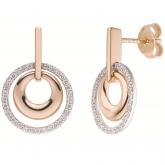 Ohrhänger bicolor 585 Weiß-/ Rotgold mit 62 Brillanten | Weißgoldschmuck