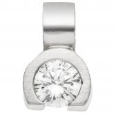 Anhänger 950 Platin/mattiert mit Brillant 0,19 ct. | Platinschmuck
