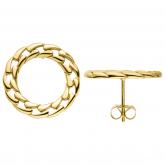 Ohrstecker "Kranz" Edelstahl goldfarben PVD beschichtet | Edelstahlschmuck