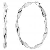 Creolen Twist-Form aus Edelstahl 40 mm Creolen Twist-Form aus Edelstahl 40 mm