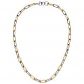 Bicolor Collier aus Edelstahl beschichtet 47 cm