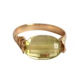 Ring vergoldet mit Lemon Quarz | Vergoldet