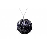 Collier 925 Silber mit Anhänger Blumenmotiv Perlmutt | Perlen
