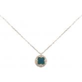 Collier 925 Silber mit Chalcedon blau | Edelsteine