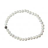 Collier mit australischen Zuchtperlen weiß und 14k (585) Weißgold 45 cm | Weißgoldschmuck