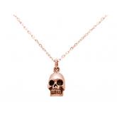 Collier "Totenkopf" 925 Silber/rosévergoldet | Vergoldet
