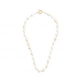 Collier 925 Silber/vergoldet mit weißen Zuchtperlen | Perlen