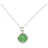 Collier 925 Silber mit Chalcedon grün | Edelsteine