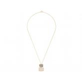 Collier 925 Silber/vergoldet mit Labradorit und Chalcedon weiß | Edelsteine