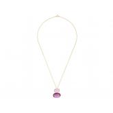 Collier 925 Silber/vergoldet mit Rosenquarz und Turmalin pink | Edelsteine