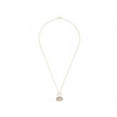 Collier 925 Silber/vergoldet mit 2 Mondsteinen in weiß und grau | Edelsteine