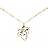 Collier "Koala-Bär Mutter und Kind" 925 Silber/vergoldet | Vergoldet