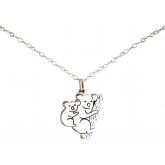 Collier "Koala-Bär Mutter und Kind" 925 Silber | Silberschmuck