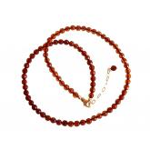 Collier vergoldet mit Bernsteinen facettiert ca. 45 cm | Edelsteine